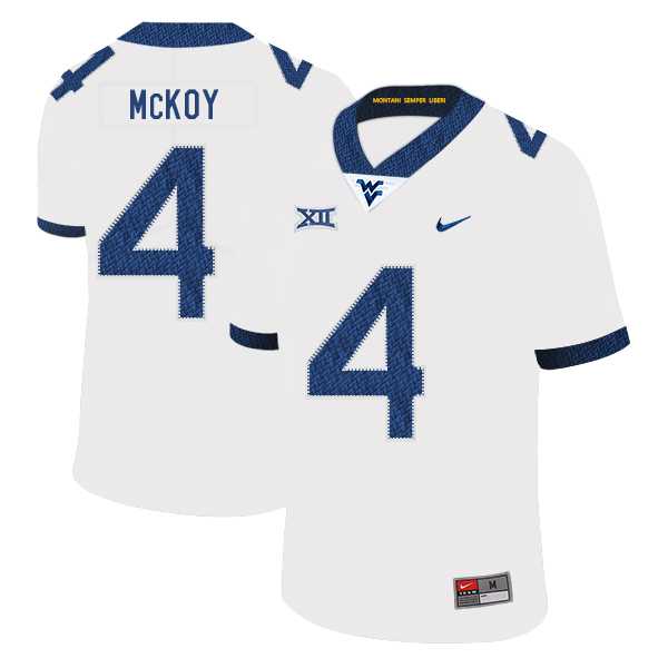 West Virginia Mountaineers 4 Kennedy McKoy White College Football Jersey Dzhi,We sell and wholesale West Virginia Mountaineers 4 Kennedy McKoy White College Football Jersey Dzhi on line form chian!